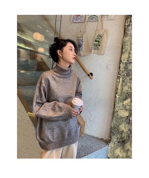 no brand（ノーブランド）の「CO248: ゆるタートルネック（ニット/セーター・レディース・その他）」の5枚目の写真