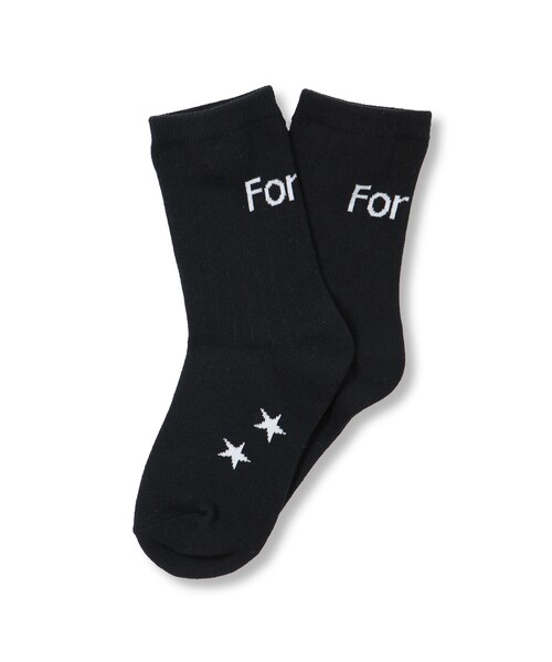 BRANSHES(ブランシェス)の「バックロゴクルーソックス(ソックス/靴下・キッズ・オフホワイト/ブラック・13cm~21cm)」の2枚目の写真