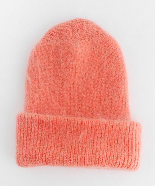 DHOLIC（ディーホリック）の「アンゴラ混ニット帽（ニットキャップ/ビーニー・レディース・ホワイト/オレンジ/グレー/ブラック/ピンク/レッド・FREE）」の6枚目の写真