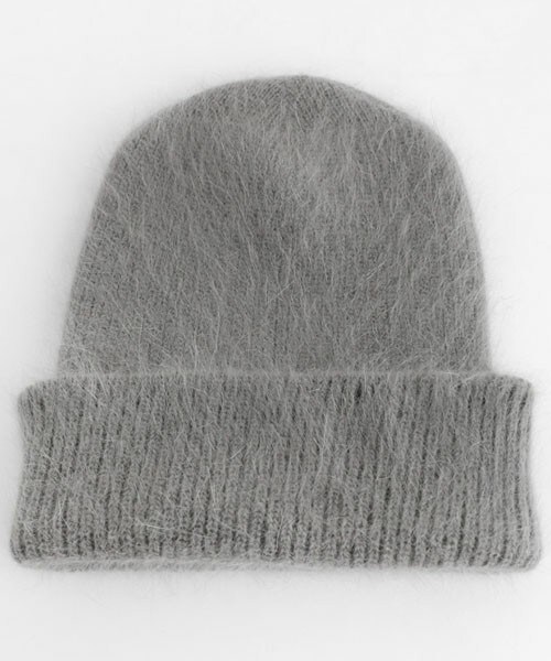 DHOLIC（ディーホリック）の「アンゴラ混ニット帽（ニットキャップ/ビーニー・レディース・ホワイト/オレンジ/グレー/ブラック/ピンク/レッド・FREE）」の3枚目の写真