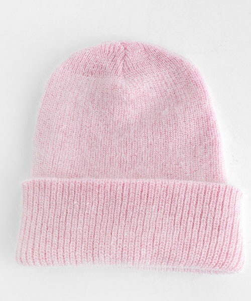 DHOLIC（ディーホリック）の「アンゴラ混ニット帽（ニットキャップ/ビーニー・レディース・ホワイト/オレンジ/グレー/ブラック/ピンク/レッド・FREE）」の4枚目の写真