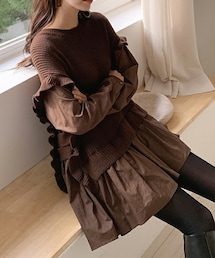 DHOLIC | ベストレイヤードミニワンピース(ワンピース)