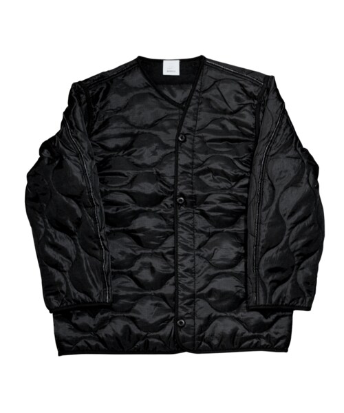 military liner coat / Black