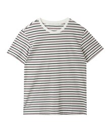 8seconds | 멀티 컬러 스트라이프 반팔 티셔츠(トップス)