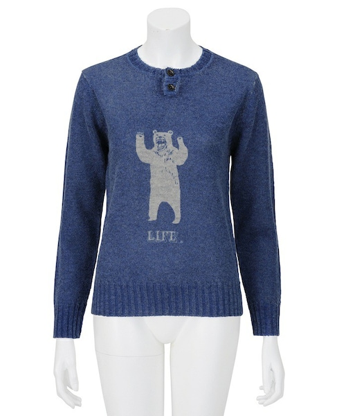 Ne-net（ネネット）の「ネ・ネット / S LIFEニット / セーター（トップス・レディース・khaki(09)/blue(12)/red(21)・02）」の2枚目の写真