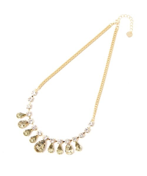 LOWRYS FARM（ローリーズファーム）の「シズクダークストーンネックレス/mikoa（アクセサリー・バーガンディ/グリーン/ネイビー・ナシ）」の2枚目の写真