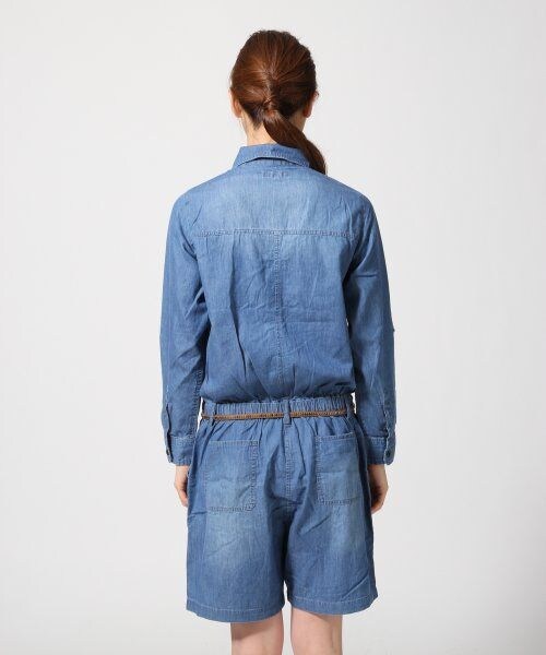 GLOBAL WORK（グローバルワーク）の「【セール除外】デニムコンビネゾン（ワンピース/ドレス・レディース・ブルー85/ネイビー88・Ｓ/Ｍ/Ｌ）」の6枚目の写真