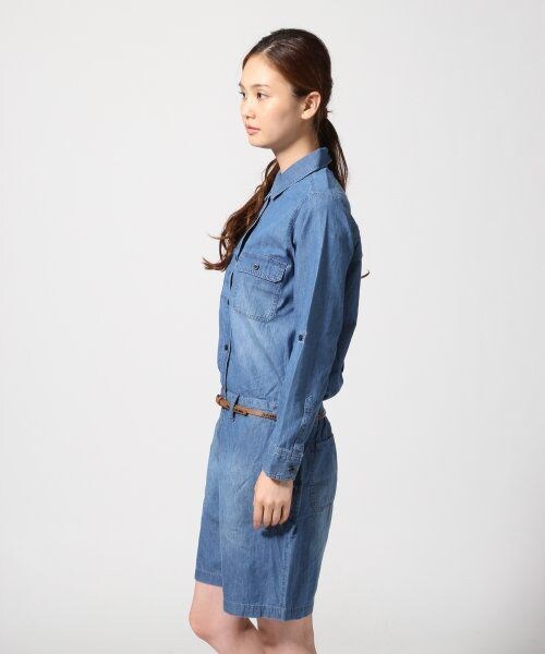 GLOBAL WORK（グローバルワーク）の「【セール除外】デニムコンビネゾン（ワンピース/ドレス・レディース・ブルー85/ネイビー88・Ｓ/Ｍ/Ｌ）」の5枚目の写真