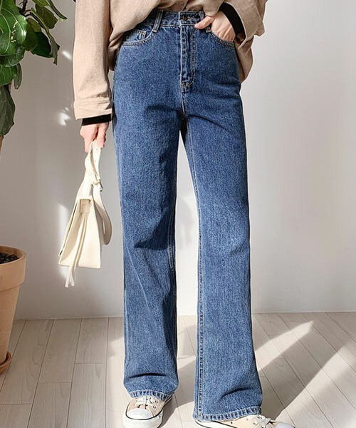 DHOLIC（ディーホリック）の「ウォッシュドワイドデニムパンツ（デニムパンツ・レディース・その他/ブルー・S/M/L）」の2枚目の写真