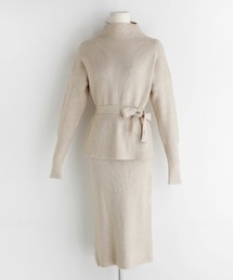 DHOLIC | ストラップ付ハイネックニット&スカートSET(アンサンブル)