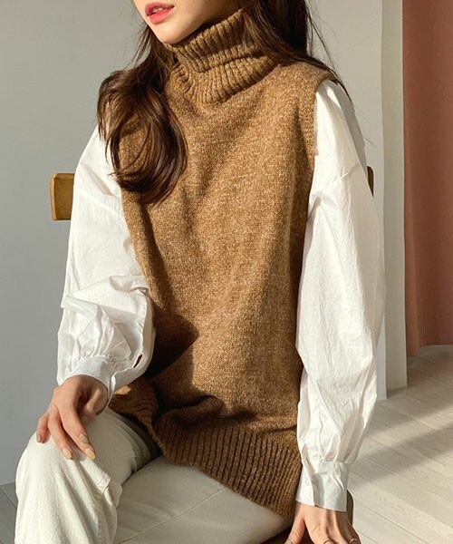 DHOLIC(ディーホリック)の「アンバランスバックリボンベスト(ベスト・レディース・その他/ベージュ/ブラウン/グレー・FREE)」の1枚目の写真