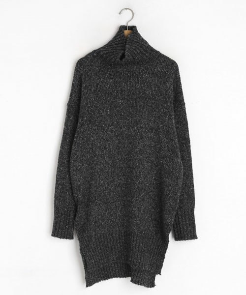 DHOLIC（ディーホリック）の「メランジハイネックロングニット（ニット/セーター・レディース・その他/ピンク/グレー・FREE）」の2枚目の写真