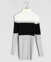 DHOLIC | 配色タートルネックニット(ニット/セーター)