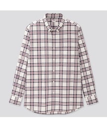 UNIQLO | エクストラファインコットンブロードチェックシャツ（ボタンダウン・長袖）(シャツ/ブラウス)
