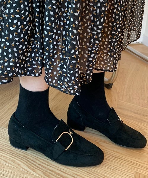 DHOLIC(ディーホリック)の「Dリングローファー(ローファー・レディース・ベージュ/ブラック・225/230/235/240/245/250)」の2枚目の写真