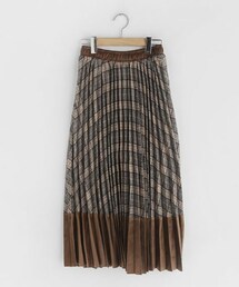 DHOLIC | 配色チェックプリーツスカート(スカート)