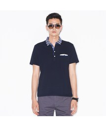 8seconds | 기하학 패턴 칼라 반팔 티셔츠(その他)