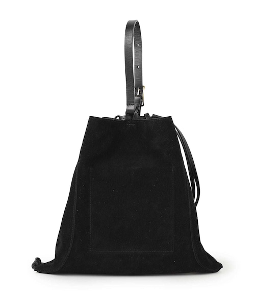 MARROW（マロウ）の「MEDIUM SUEDE PILLOW（バッグ・レディース・BLACK/BROWN・FREE/MODEL:175cm/kg SIZE:FREE）」の3枚目の写真