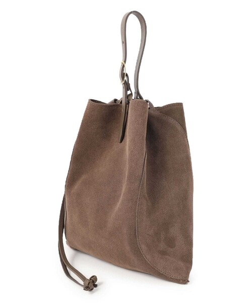 MARROW（マロウ）の「MEDIUM SUEDE PILLOW（バッグ・レディース・BLACK/BROWN・FREE/MODEL:175cm/kg SIZE:FREE）」の9枚目の写真