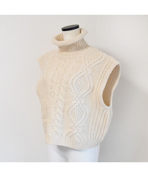 no brand（ノーブランド）の「ケーブルハイネックベスト（ベスト・レディース・その他）」の9枚目の写真