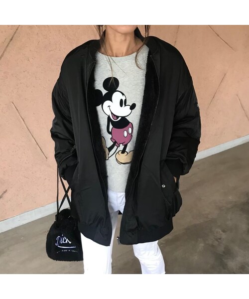 copine(コピン)の「【期間限定価格】再入荷!リバーシブルデザイン!ボア・ミリタリーオーバーサイズブルゾン(3color)(ブルゾン・レディース・その他)」の3枚目の写真