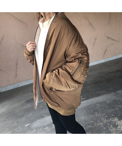 copine(コピン)の「【期間限定価格】再入荷!リバーシブルデザイン!ボア・ミリタリーオーバーサイズブルゾン(3color)(ブルゾン・レディース・その他)」の7枚目の写真