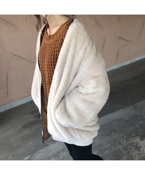 copine(コピン)の「【期間限定価格】再入荷!リバーシブルデザイン!ボア・ミリタリーオーバーサイズブルゾン(3color)(ブルゾン・レディース・その他)」の1枚目の写真