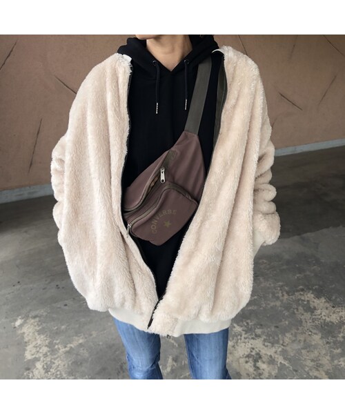 copine(コピン)の「【期間限定価格】再入荷!リバーシブルデザイン!ボア・ミリタリーオーバーサイズブルゾン(3color)(ブルゾン・レディース・その他)」の8枚目の写真