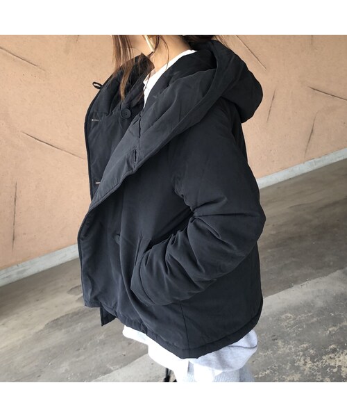 copine（コピン）の「1月7日再々入荷！軽量で暖かくマットな質感！フード中綿ショート丈コート（ダウンジャケット/コート・レディース・その他）」の8枚目の写真