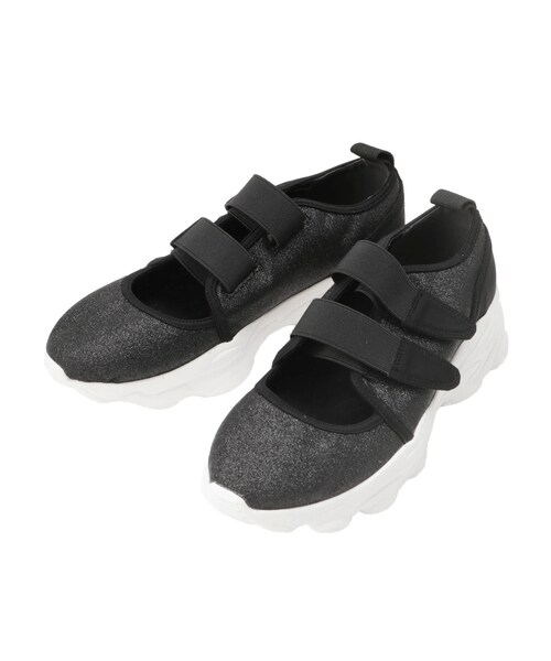 merry jenny(メリージェニー)の「グリッターベルクロスニーカー(その他シューズ・ブラック/シルバー/ゴールド・M/L)」の6枚目の写真