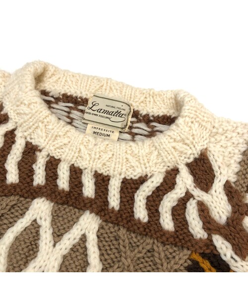 USED（ユーズド）の「Lamatta new wool 3D knit-704-11（ニット 