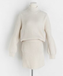 DHOLIC | ハイネックニット&ミニスカートSET(アンサンブル)