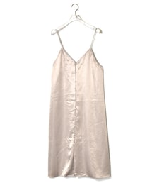 w closet | シルキーサテン前ボタンキャミワンピース(ワンピース/ドレス)