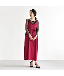 kaene ビスチェ付きワンピース kaene】アシンメトリービスチェセットドレス/ワンピース/結婚式