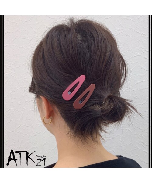No Brand ノーブランド の マットカラー トライアングル パッチンピン パッチン留め 人気 可愛い 髪留め へアクリップ レディース ヘアアクセサリー Hppl バレッタ ヘアクリップ Wear