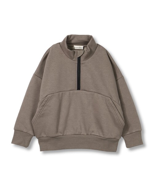 BRANSHES(ブランシェス)の「ハーフジップ裏起毛トレーナー(スウェット・キッズ・ロイヤルブルー/ブラウン・90cm~150cm)」の2枚目の写真