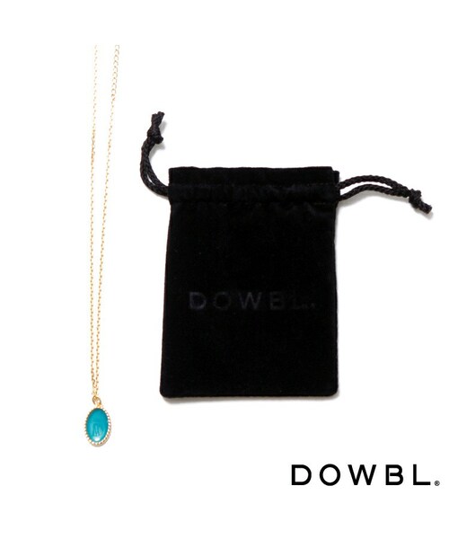 DOWBL（ダブル）の「ターコイズロゴネックレス（）」 - WEAR