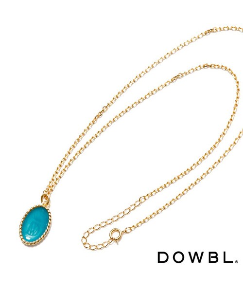 DOWBL（ダブル）の「ターコイズロゴネックレス（）」 - WEAR