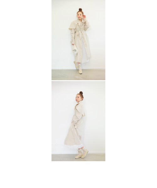 STYLENANDA(スタイルナンダ)の「シフォンフェミニンロングワンピース(ワンピース/ドレス・レディース・ホワイト/ブラック・FRE)」の19枚目の写真