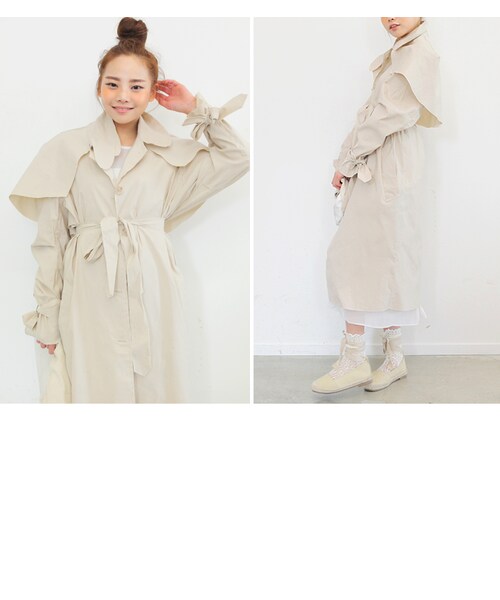 STYLENANDA(スタイルナンダ)の「シフォンフェミニンロングワンピース(ワンピース/ドレス・レディース・ホワイト/ブラック・FRE)」の20枚目の写真