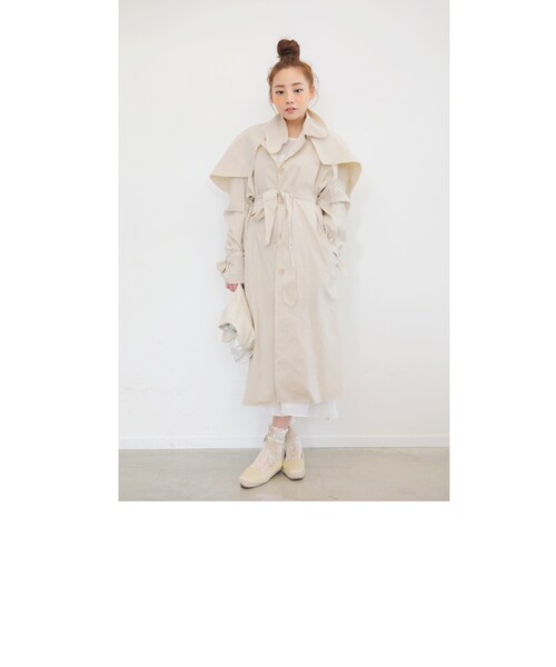 STYLENANDA(スタイルナンダ)の「シフォンフェミニンロングワンピース(ワンピース/ドレス・レディース・ホワイト/ブラック・FRE)」の17枚目の写真