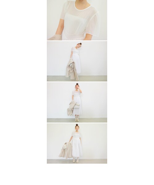 STYLENANDA(スタイルナンダ)の「シフォンフェミニンロングワンピース(ワンピース/ドレス・レディース・ホワイト/ブラック・FRE)」の14枚目の写真