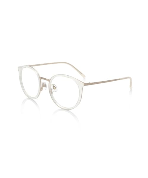 JINS（ジンズ）の「【see-through combination】（メガネ・レディース・ブラウンデミ(386)/オフホワイト(180)/ピンク(202)/ブラック(494)・Medium 49□20-138○44）」の2枚目の写真