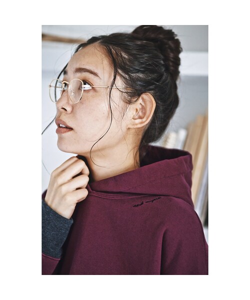 and myera(アンド マイラ)の「and myera ベーシックじゃないパーカー〈ボルドー〉(レディースファッション > トップス > パーカー・トレーナー・レディース・レッド・(身幅68/総丈78cm)/(身幅71/総丈78cm)/(身幅65/総丈78cm)/(身幅62/総丈78cm))」の9枚目の写真