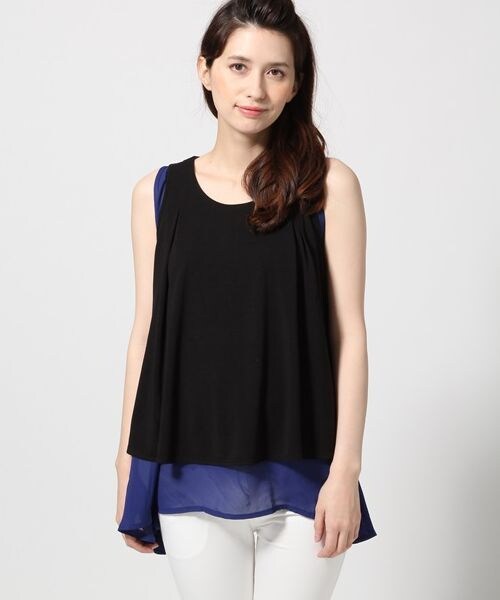 JEANASIS（ジーナシス）の「イソザイフレアプルオーバーノースリーブ（トップス・レディース・ホワイト系その他/ブラック系その他/グレー系その他/ネイビー系その他・FREE）」の2枚目の写真