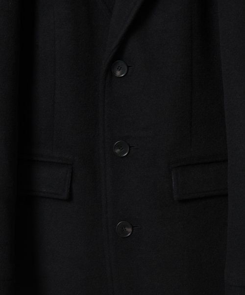 HARE（ハレ）の「【先行予約】メルトンチェスターコート（ジャケット/アウター・メンズ・ブラック/グレー/キャメル/ネイビー・Ｓ/Ｍ/Ｌ）」の7枚目の写真