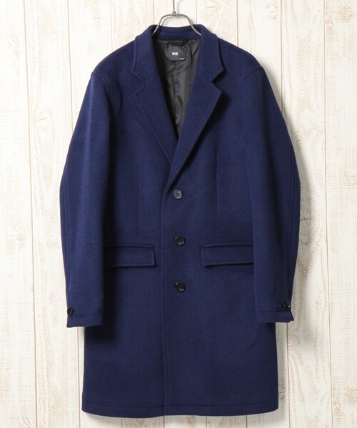 HARE（ハレ）の「【先行予約】メルトンチェスターコート（ジャケット/アウター・メンズ・ブラック/グレー/キャメル/ネイビー・Ｓ/Ｍ/Ｌ）」の4枚目の写真
