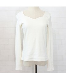 i.Rina | しっかり厚手素材アイリナ ハートネック長袖 (Tシャツ/カットソー)