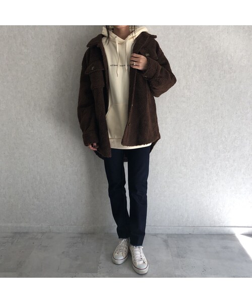 copine（コピン）の「再入荷！ビッグシルエット！裏地付きボアビッグシャツブルゾン（その他アウター・レディース・その他）」の7枚目の写真