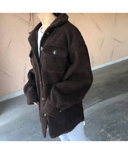 copine（コピン）の「再入荷！ビッグシルエット！裏地付きボアビッグシャツブルゾン（その他アウター・レディース・その他）」の11枚目の写真